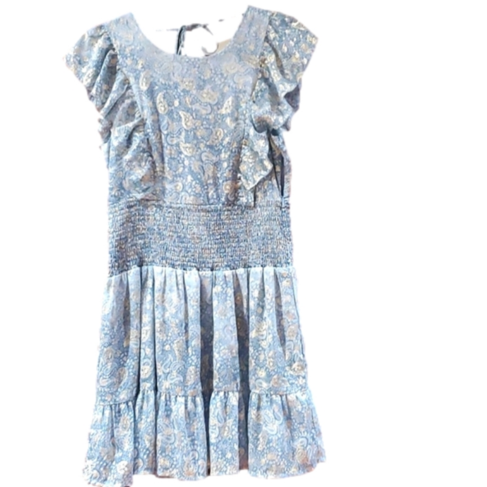 Michael Kors Dress frilly & fancy teal blue PM